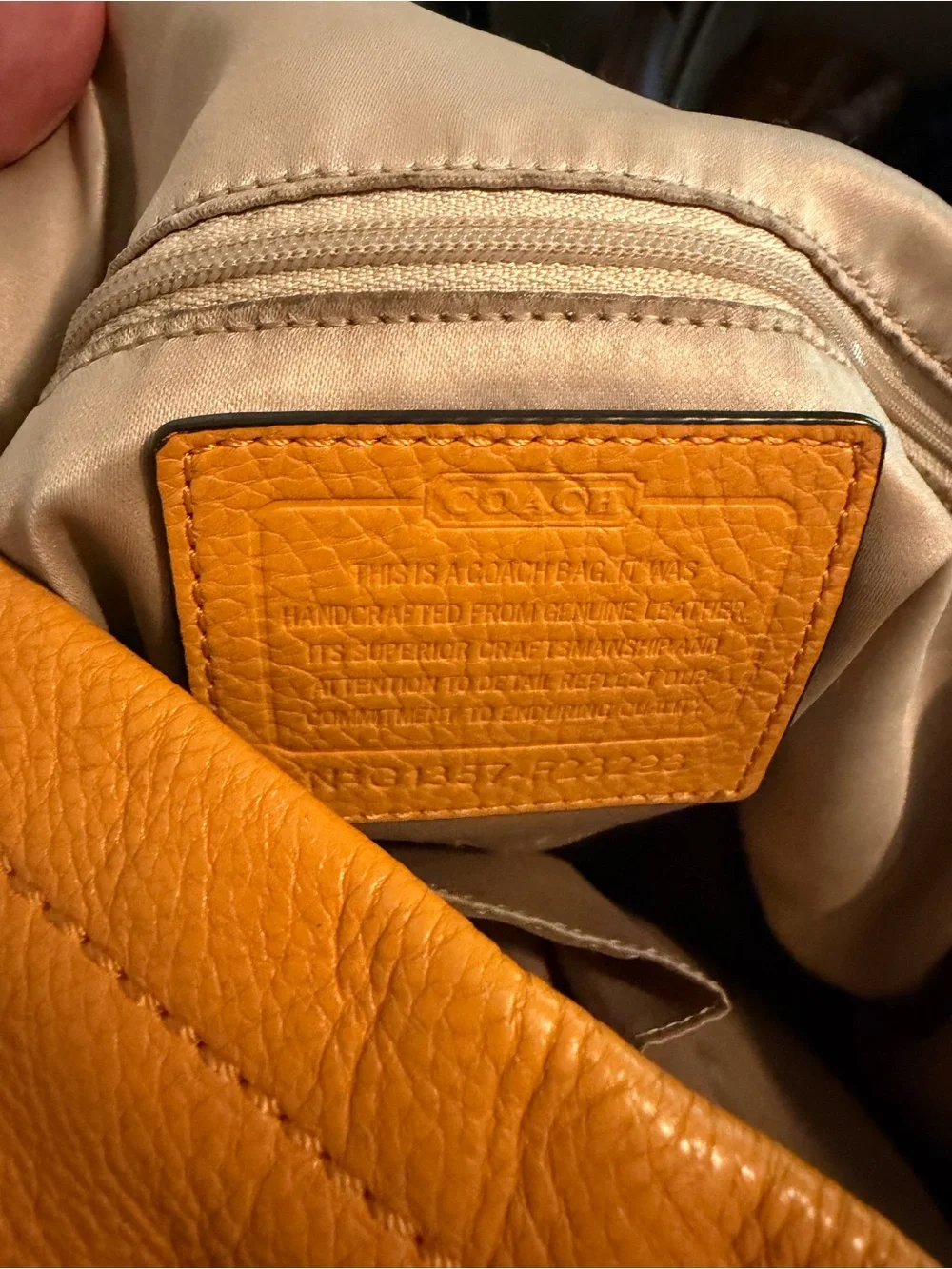 Coach Mustard Yellow Leather Shoulder Hobo